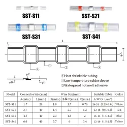 Lötdichtungshülse - Schrumpfschlauch - transparent - wasserdicht - elektrischer Kabelstecker