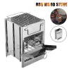 Foldable BBQ stove - wood burning - stainless steelBBQ