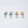 Schneeflocken-Ohrringe mit Kristall - 925er Sterlingsilber
