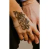 Temporärer Tattoo-Aufkleber - doppelte schwarze Rosen - wasserfest