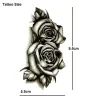 Temporärer Tattoo-Aufkleber - doppelte schwarze Rosen - wasserfest
