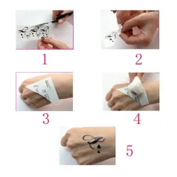 Temporärer Tattoo-Aufkleber - doppelte schwarze Rosen - wasserfest