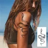 Temporary tattoo sticker - black snake / roses - waterproofTattoo