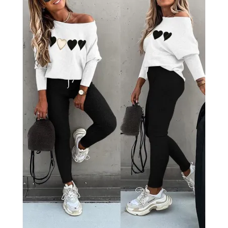 Long sleeve top & drawstring pants - setBlouses & shirts