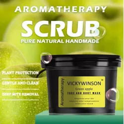 Gesichts-/Körper-Aromatherapie-Peeling-Maske – spendet Feuchtigkeit – grüner Apfel – 50 g