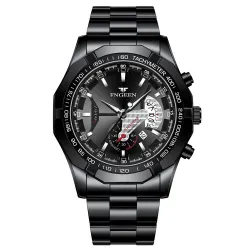 Luxuriöse Herrenuhr - leuchtend - Kalender - wasserdicht - Edelstahl