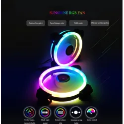 Computer case fan - cooling cooler - adjustable - 120mm - 6pin - RGB - ARGB - LED - 5VCooling