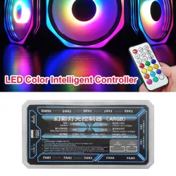 Lüfter - Steuerbox - mit RGB-Controller - 4-6-pol