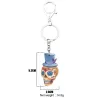 Halloween skull with hat - acrylic keychainKeyrings