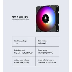 Segotep - cooling fan - adjustable - RGB - 120mm - 5V - 3Pin - for gamerCooling