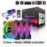 Computergehäuselüfter – Kühler – einstellbar – 120 mm – 6-polig – RGB – ARGB – LED – 5 V