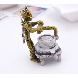 Pushing / grinding skeleton - vintage keychainKeyrings