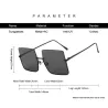 Fashionable oversized square sunglasses - retro big semi-rimlessSunglasses