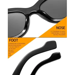 Quadratische Vintage-Sonnenbrille - übergroß - mit goldener Verzierung - UV400