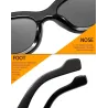 Quadratische Vintage-Sonnenbrille - übergroß - mit goldener Verzierung - UV400