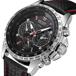 Fashionable men's watch - Quartz - waterproof - leather strapWatches