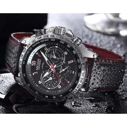 Fashionable men's watch - Quartz - waterproof - leather strapWatches