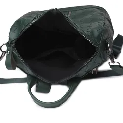 Eleganter Lederrucksack - multifunktionale Umhängetasche