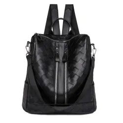 Eleganter Lederrucksack - multifunktionale Umhängetasche