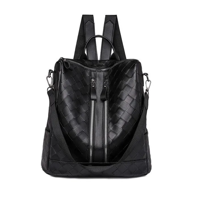 Eleganter Lederrucksack - multifunktionale Umhängetasche