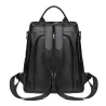 Modischer Vintage Rucksack - multifunktionale Umhängetasche aus Leder - Schlangenhautmuster