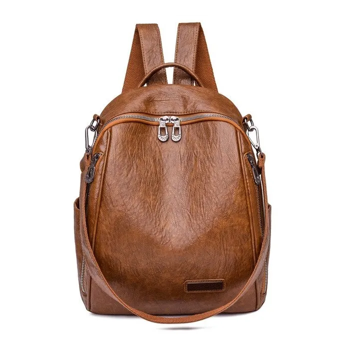 Multifunctional backpack - fashionable shoulder leather bagBackpacks
