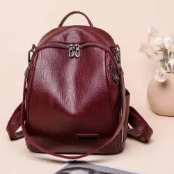 Multifunktionaler Rucksack - modische Umhängetasche aus Leder