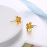 Flower shaped stud earrings - gold platedEarrings