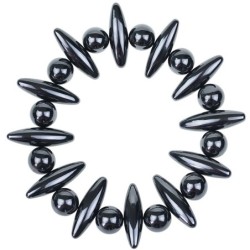 Magnetfeldtherapie - ovale / kugelförmige Magnete - olivfarbener Ferrit - 24 Stück