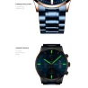 CRRJU – luxuriöse blaue Uhr – Quarz – Edelstahl – wasserdicht