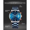 CRRJU – luxuriöse blaue Uhr – Quarz – Edelstahl – wasserdicht