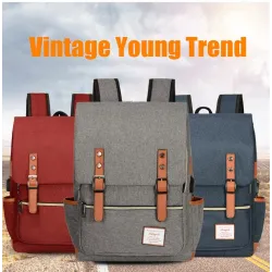 Vintage backpack - 15.6" laptop bag - USB charging portBackpacks