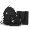 Rucksack – Federmäppchen – Umhängetasche – Handtasche – mit Tieranhänger als Schlüsselanhänger – 4-teiliges Set