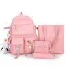 Rucksack – Federmäppchen – Umhängetasche – Handtasche – mit Tieranhänger als Schlüsselanhänger – 4-teiliges Set