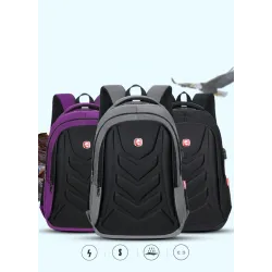 Modischer Rucksack - 15,6-Zoll-Laptoptasche - USB-Ladeanschluss