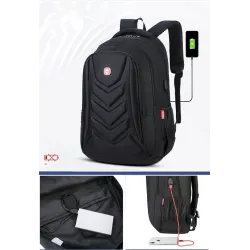 Modischer Rucksack - 15,6-Zoll-Laptoptasche - USB-Ladeanschluss