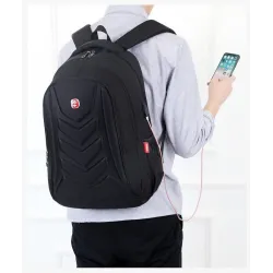 Modischer Rucksack - 15,6-Zoll-Laptoptasche - USB-Ladeanschluss