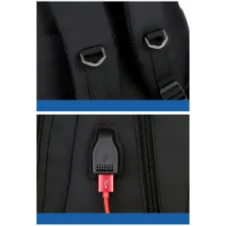 Modischer Rucksack - 15,6-Zoll-Laptoptasche - USB-Ladeanschluss