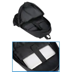 Modischer Rucksack - 15,6-Zoll-Laptoptasche - USB-Ladeanschluss