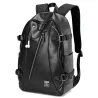 Modischer Lederrucksack - 15,6 Zoll Laptoptasche - Kopfhörerloch - Wasserdicht