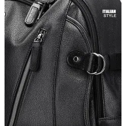 Modischer Lederrucksack - 15,6 Zoll Laptoptasche - Kopfhörerloch - Wasserdicht
