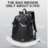 Modischer Lederrucksack - 15,6 Zoll Laptoptasche - Kopfhörerloch - Wasserdicht