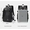 Modischer Lederrucksack - 15,6 Zoll Laptoptasche - Kopfhörerloch - Wasserdicht
