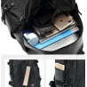 Modischer Lederrucksack - 15,6 Zoll Laptoptasche - Kopfhörerloch - Wasserdicht