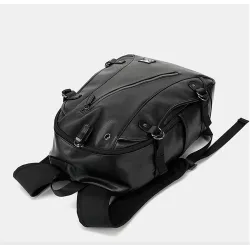 Modischer Lederrucksack - 15,6 Zoll Laptoptasche - Kopfhörerloch - Wasserdicht