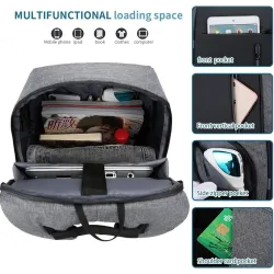 Fashionable backpack - 15.6 inch laptop bag - USB charging port - waterproofBackpacks