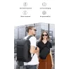 Multifunktionaler eleganter Rucksack - 15,6 Zoll Laptoptasche - Diebstahlschutz - USB-Ladeanschluss - Wasserdicht