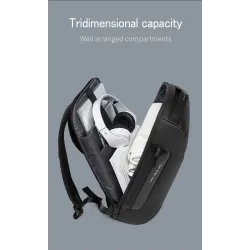 Multifunktionaler eleganter Rucksack - 15,6 Zoll Laptoptasche - Diebstahlschutz - USB-Ladeanschluss - Wasserdicht