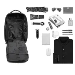 OZUKO – modischer Rucksack – 15,6 Zoll Laptoptasche – Diebstahlschutz – mit Schuhaufbewahrung – USB-Ladeanschluss – wasserdicht
