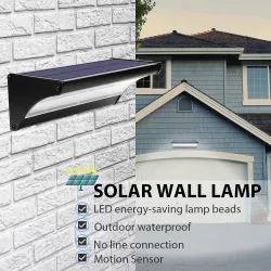 LED-Solarleuchte für den Außenbereich - wasserdichte Wandleuchte - mit Bewegungssensor